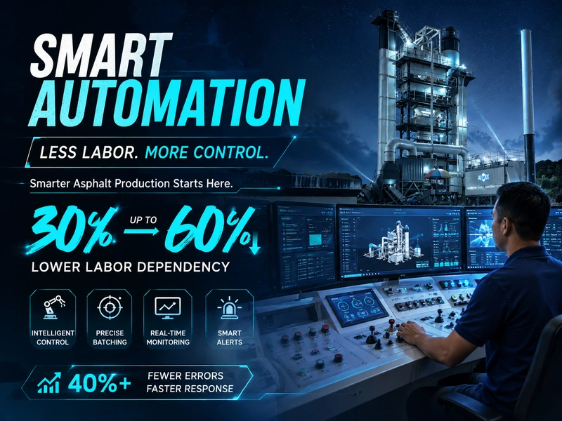 Automation asphalt plant Plc system for 30%–60% Lower Labor Dependency