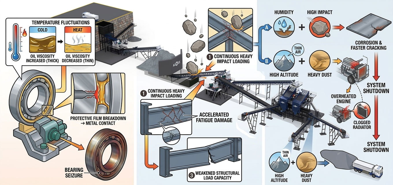 Extreme Conditions Affect Crushing Equipment Operation