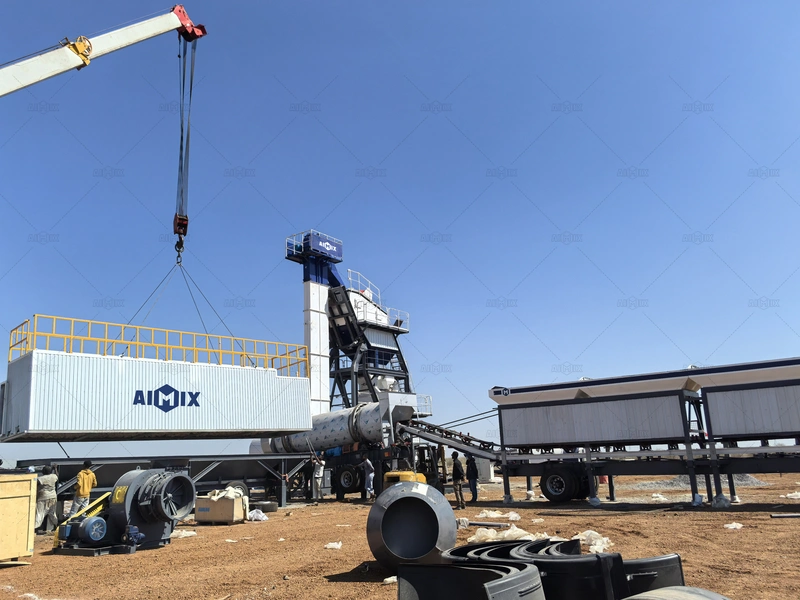 installation of mobile asphalt plant 100tph in Sudan