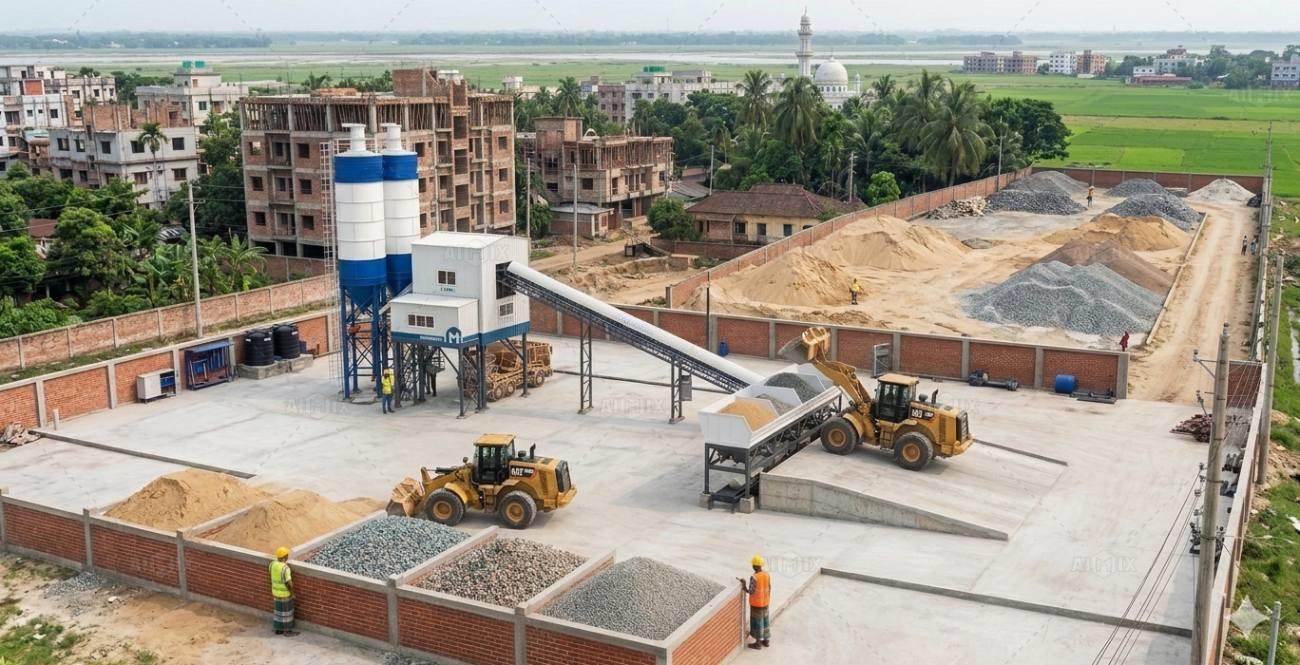 ready mix concrete batch plant sale in Bangladesh