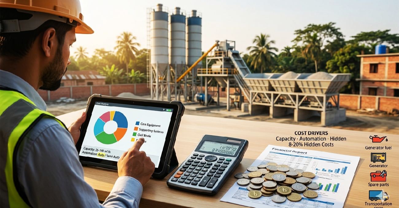 ready mix plant cost considerations and analysis