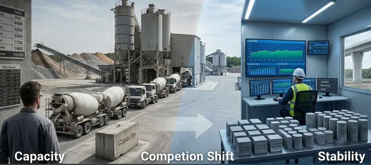 shift in competition patterns of concrete industry
