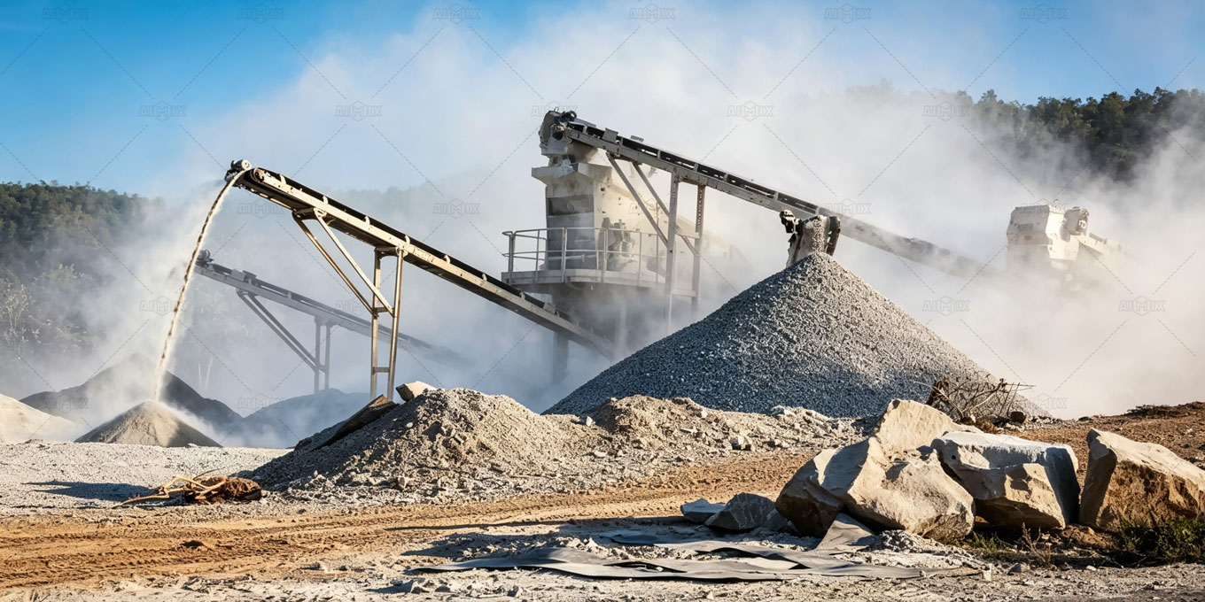 under High Dust and High Abrasion condition, crushing machine operation