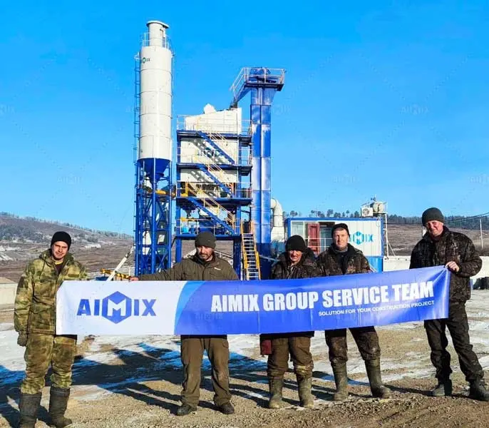 80 tph stationary asphalt batch plant capacity for asphalt road in Russia