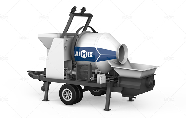 ABJZ40D electric powered small concrete mixer with pump