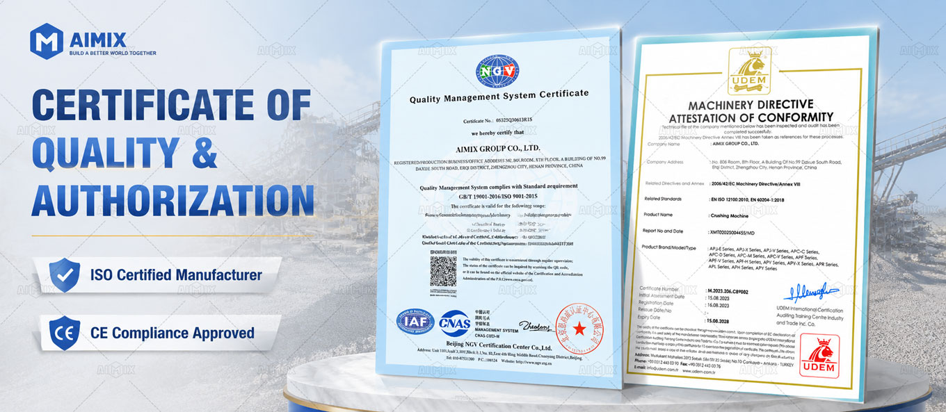 AIMIX - ISO & CE Certified Stone Crusher Manufacturer