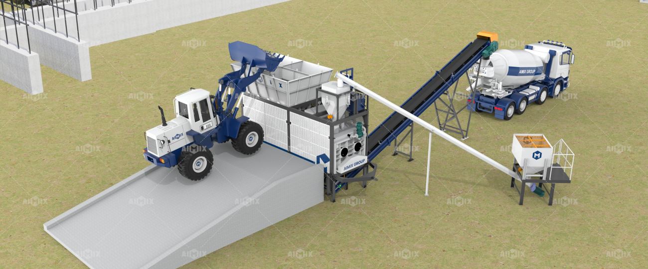 AJSY compact portable batch plant solution