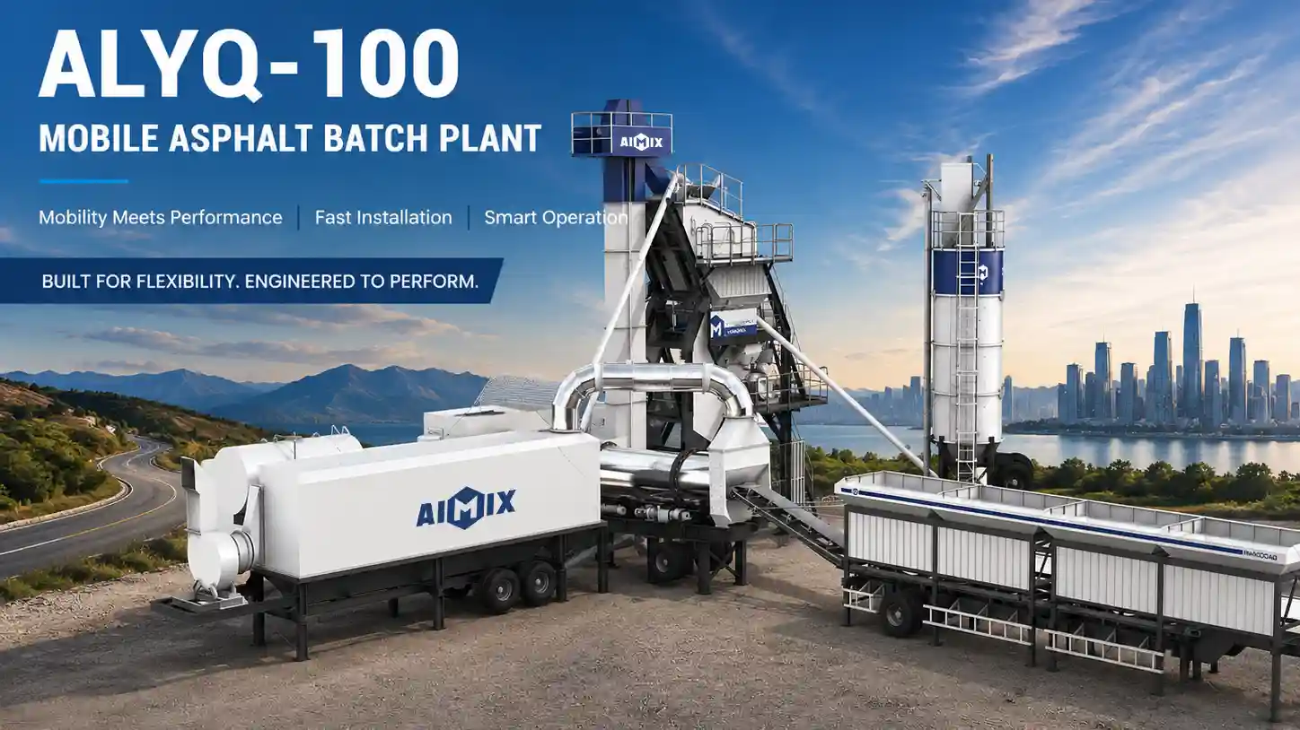 ALYQ-100 Best Selling Mobile Asphalt Batching Plant for Sale