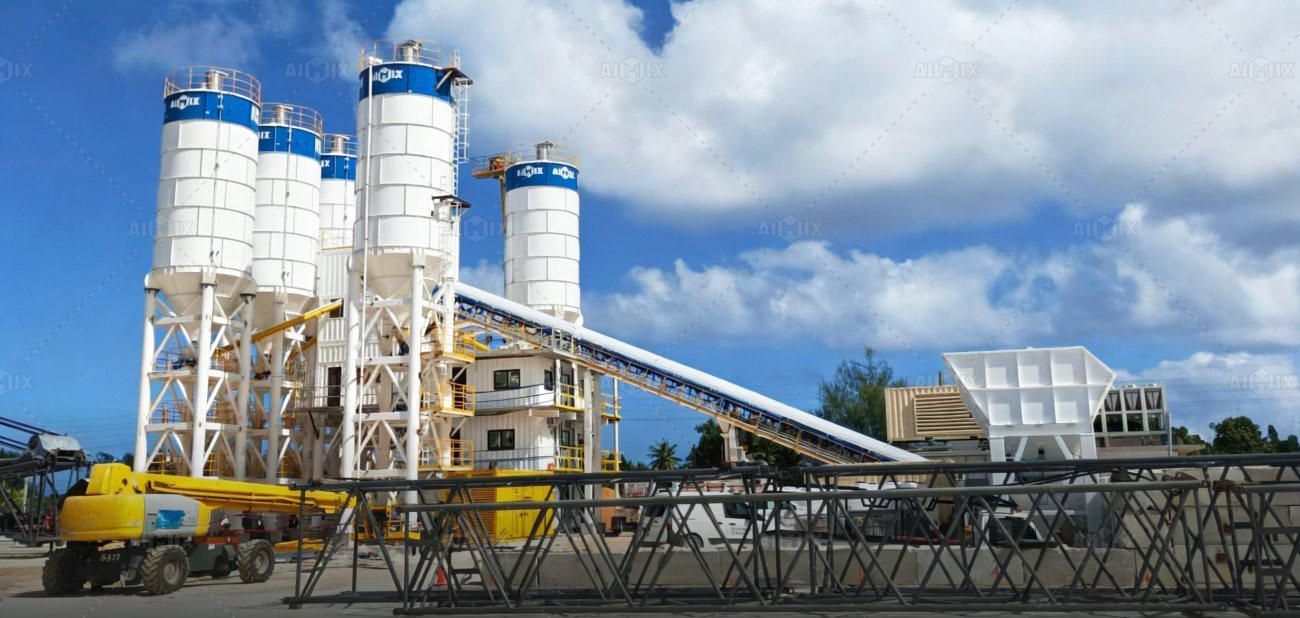 Aimix AJ180 concrete batch plant solution