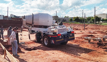 Aimix Self Loading Concrete Mixer Brings Mobile Productivity to Rural Construction in Brazil