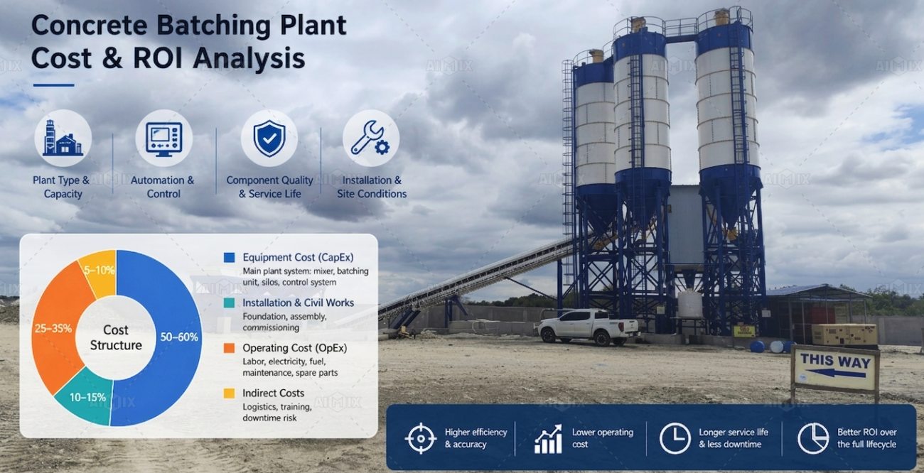 Batching plant cost and ROI analysis