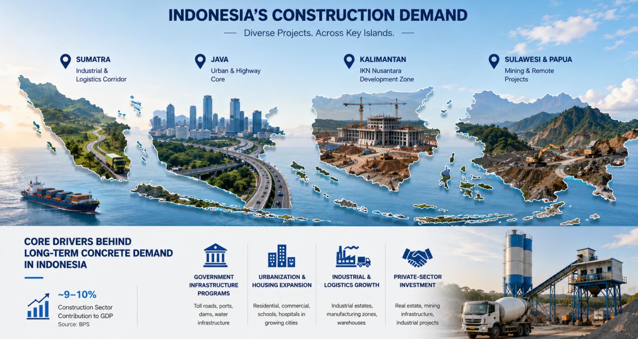 Concrete demand in Indonesia