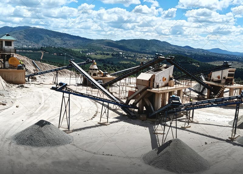 Stationary Crusher Plant Operation On-site in Tanzania