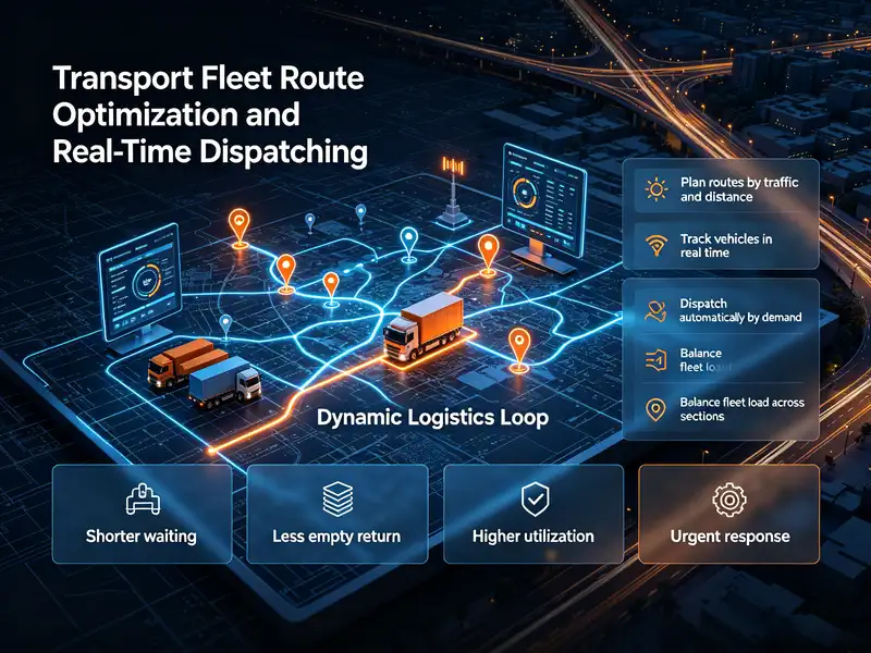 Transport Fleet Route Optimization and Real-Time Dispatching