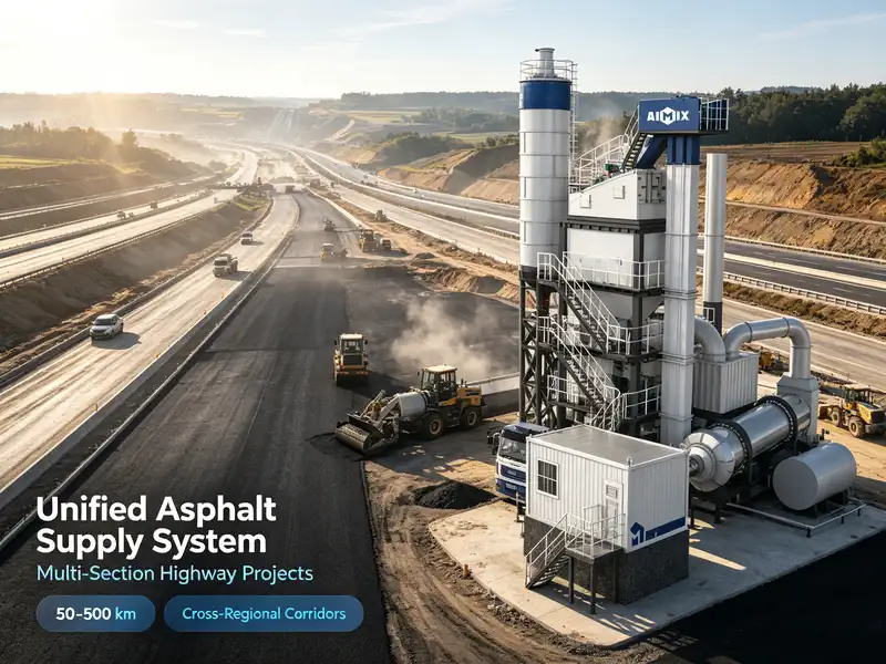 Unified Asphalt Supply System for Multi-Section Highways