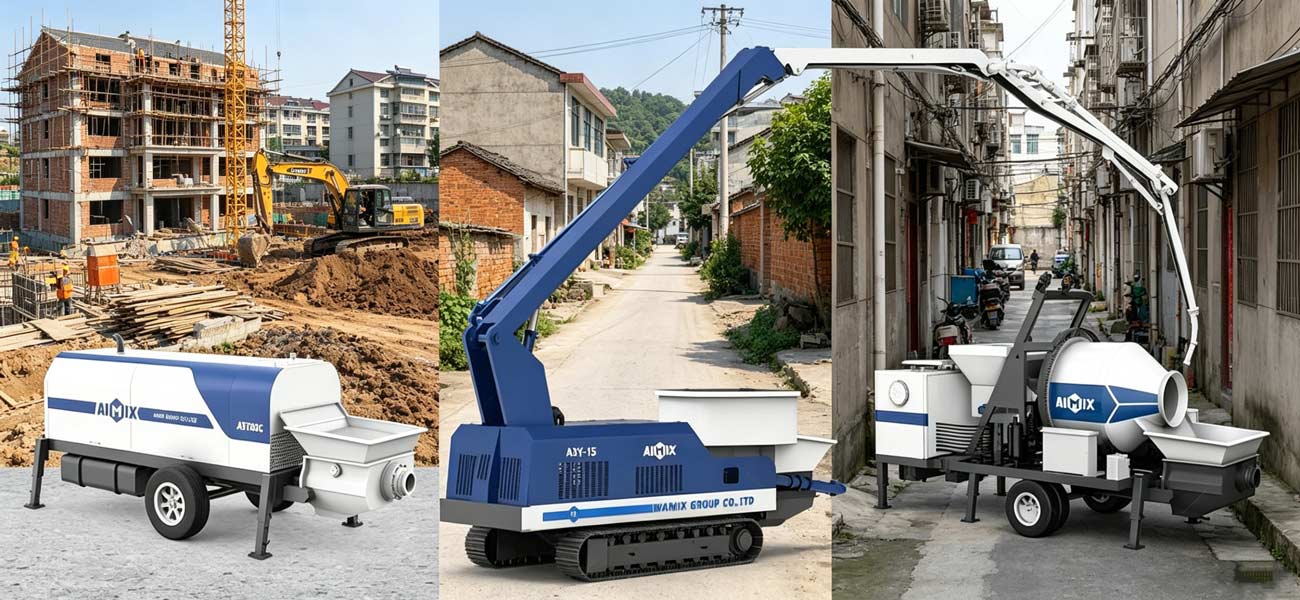 aimix small concrete pumps for different projects