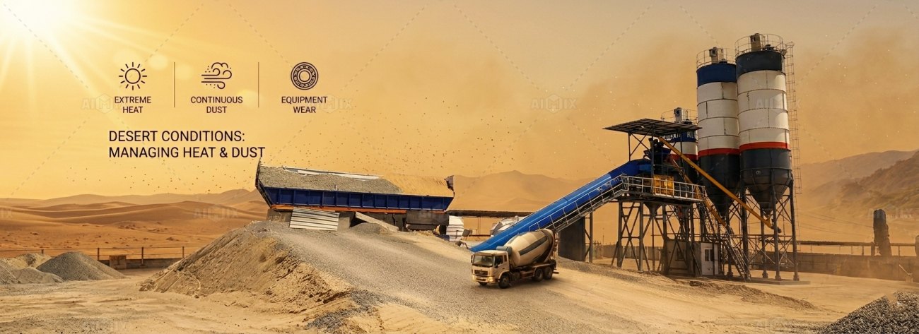 batching concrete plant for desert conditions