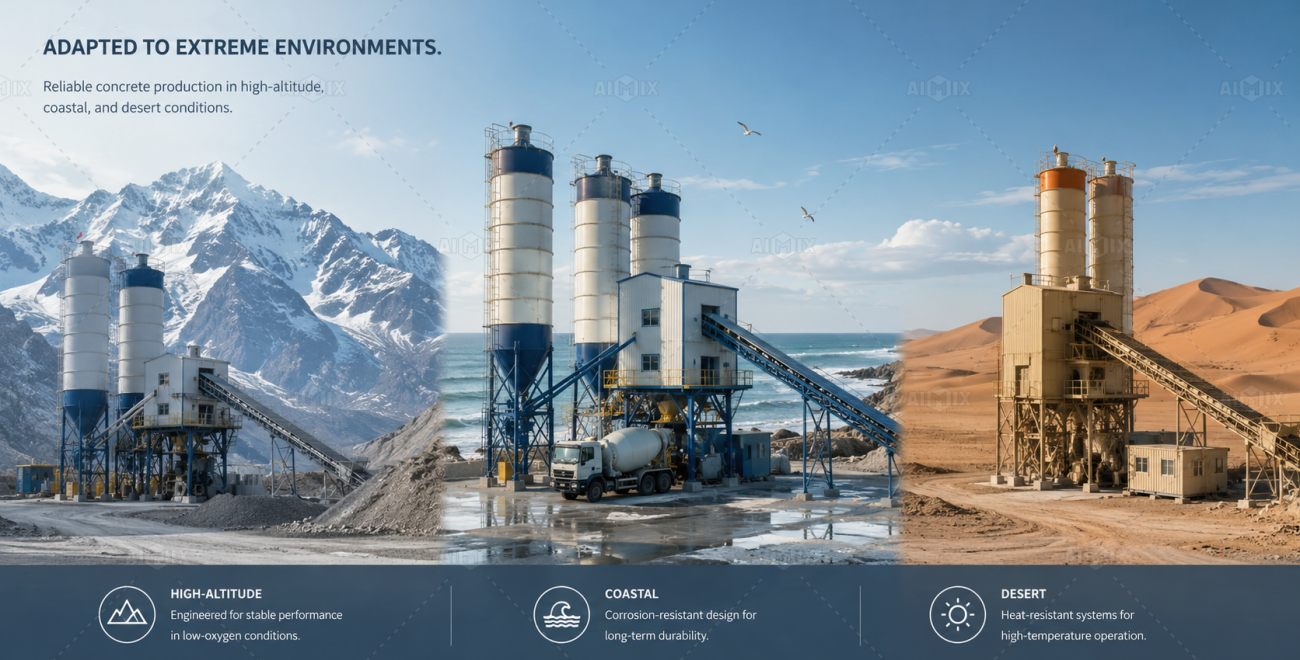 concrete batching plants adapted to extreme environments