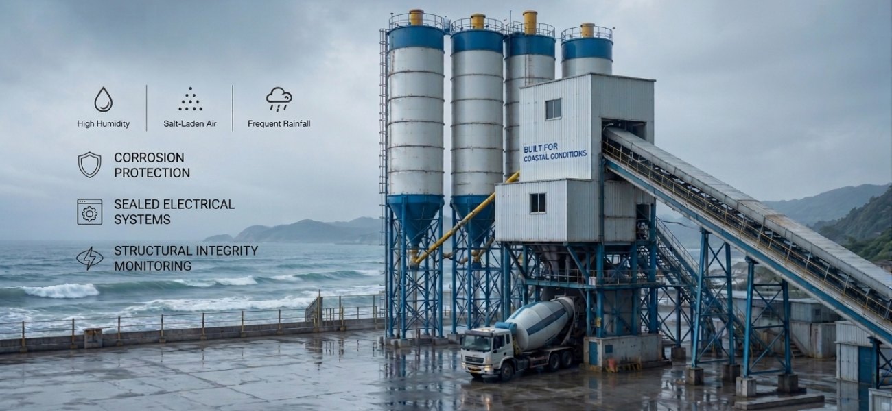 concrete plant built for coastal conditions