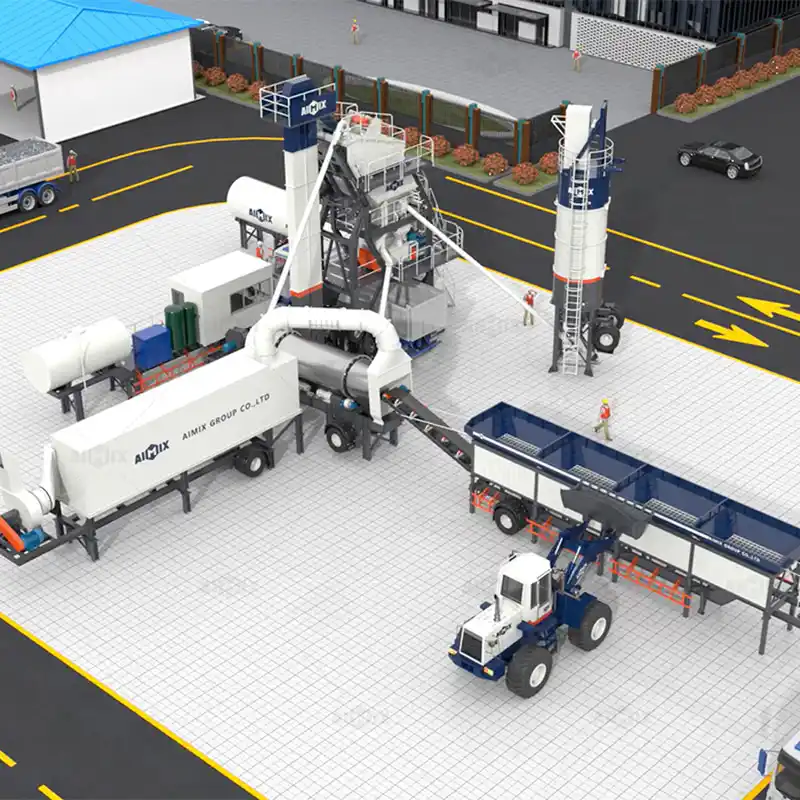 mobile asphalt batching plant for fast relocation within 24 hours