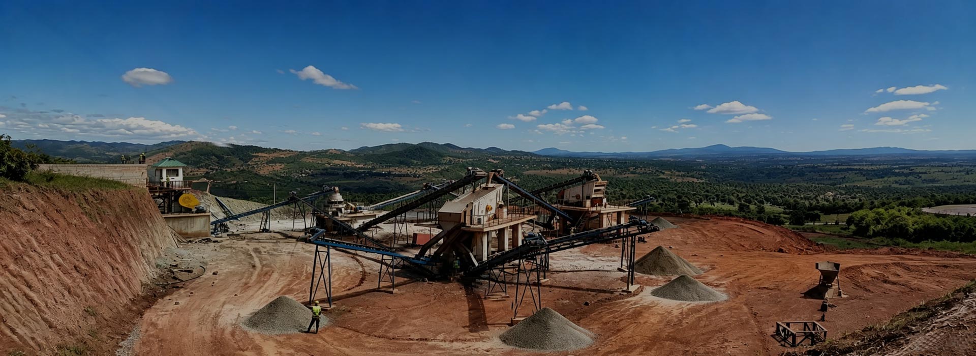 stationary type stone crushing plants
