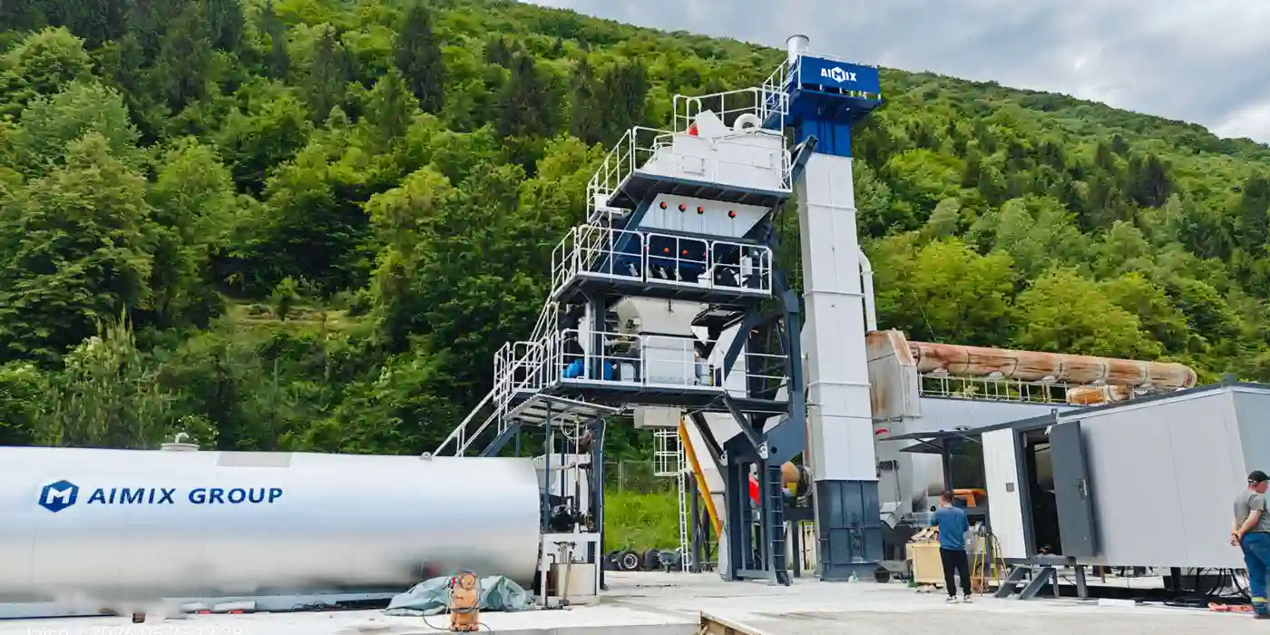 100TPH Mobile Batch Type Asphalt Mixing Plant in Bosnia and Herzegovina