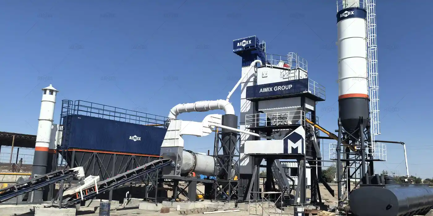 80TPH Stationary asphalt batching plant for construction building in Turkmenistan