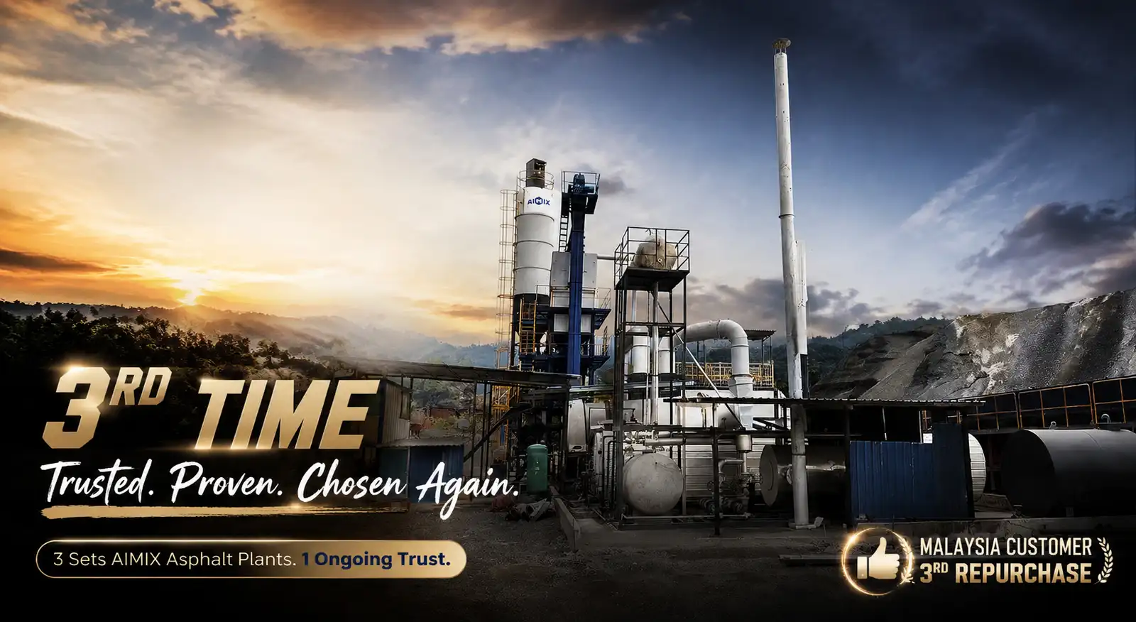 A Third Purchase of Asphalt Plant Shows the Customer’s Long-Term Trust in AIMIX