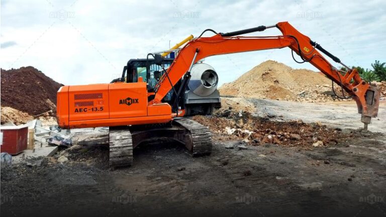 AEC-13.5 excavator equipment for Indonesia warehouse construction project