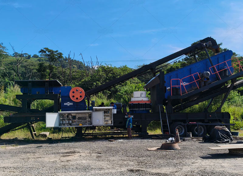 AIMIX Project Reference 50tph Stone Crusher Plant to Crushing River Pebble in El Salvador
