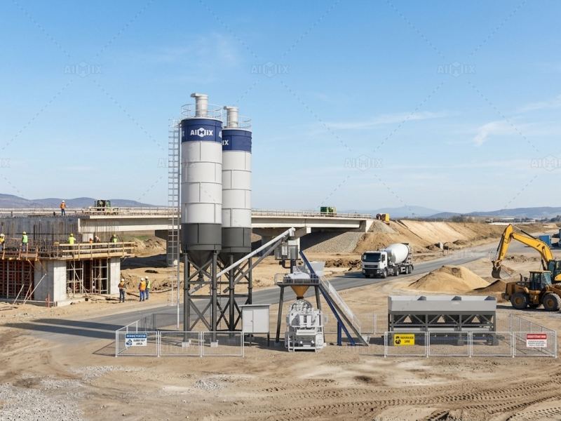 AJ hopper type stationary batching plant for sale in Malaysia