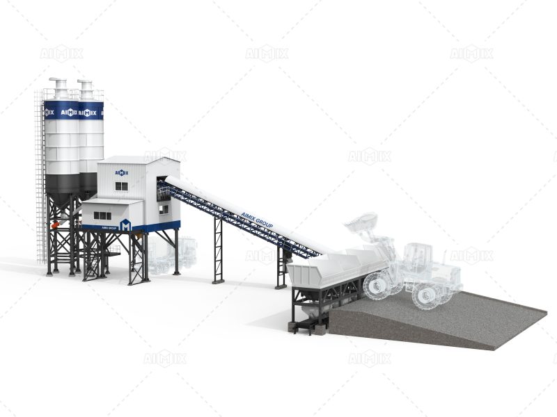 AJ90 stationary concrete batch plant for sale