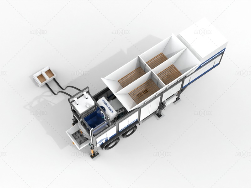 AJP40 concrete pumping batching plant of Aimix