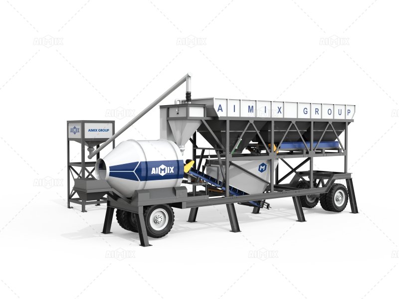 AJZY drum model mobile batching plant