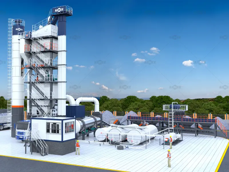 ALQ120 stationary batch mix asphalt plant for sale