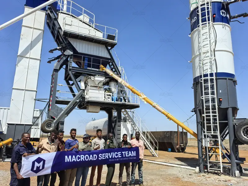 ALYQ-100 mobile asphalt mixing plant price for Sudan road construction