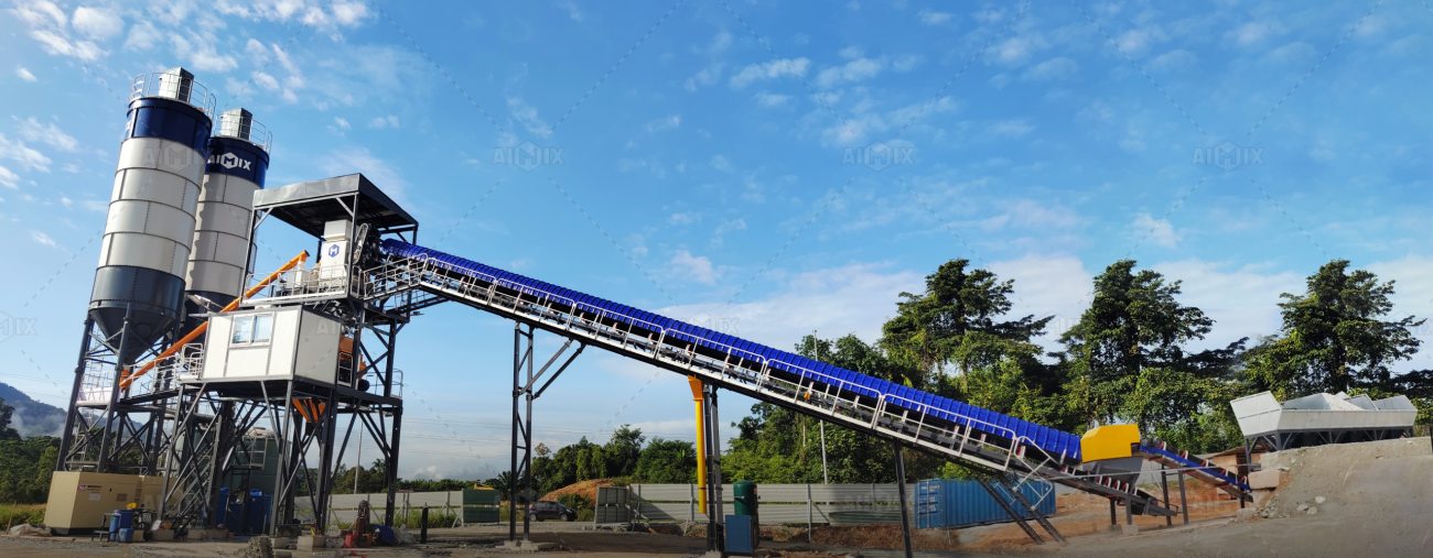 Aimix AJ120 concrete batching plant in Malaysia