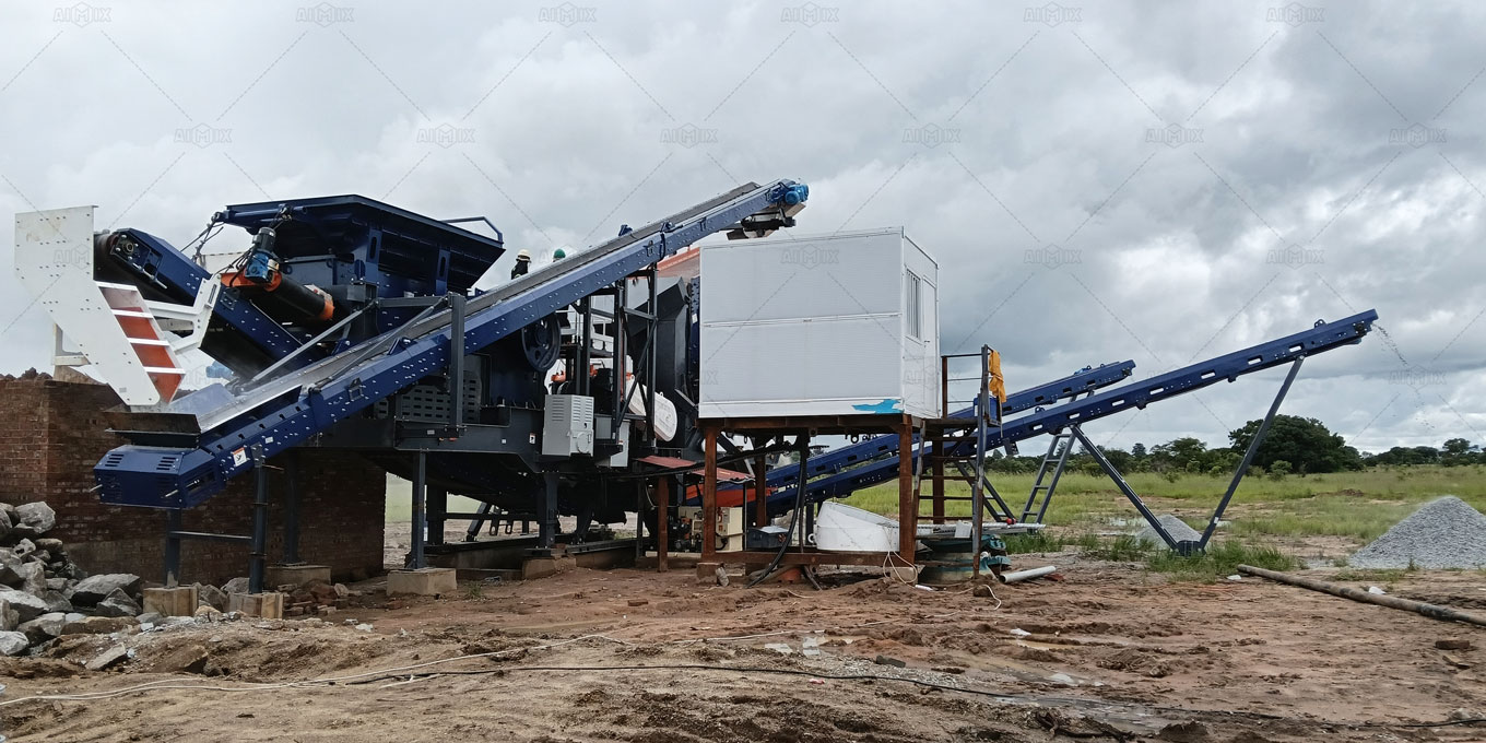 Choosing AIMIX mobile crushing plant APY4 model in Zimbabwe