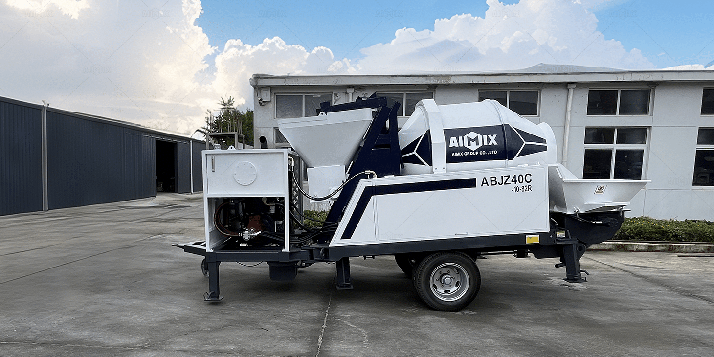 Concrete Mixer with Pump in AIMIX Factory