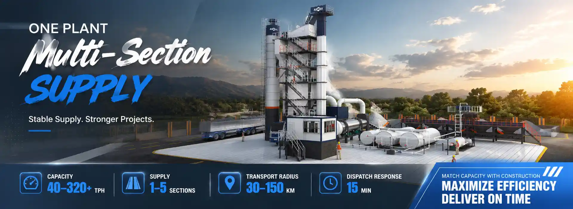 How Many Construction Sections Can One Asphalt Plant Supply