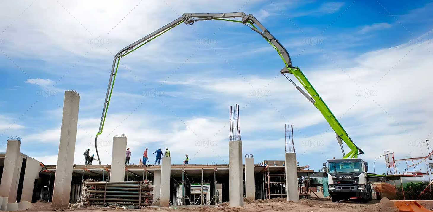 Pumping Distance of AIMIX Group concrete boom pump