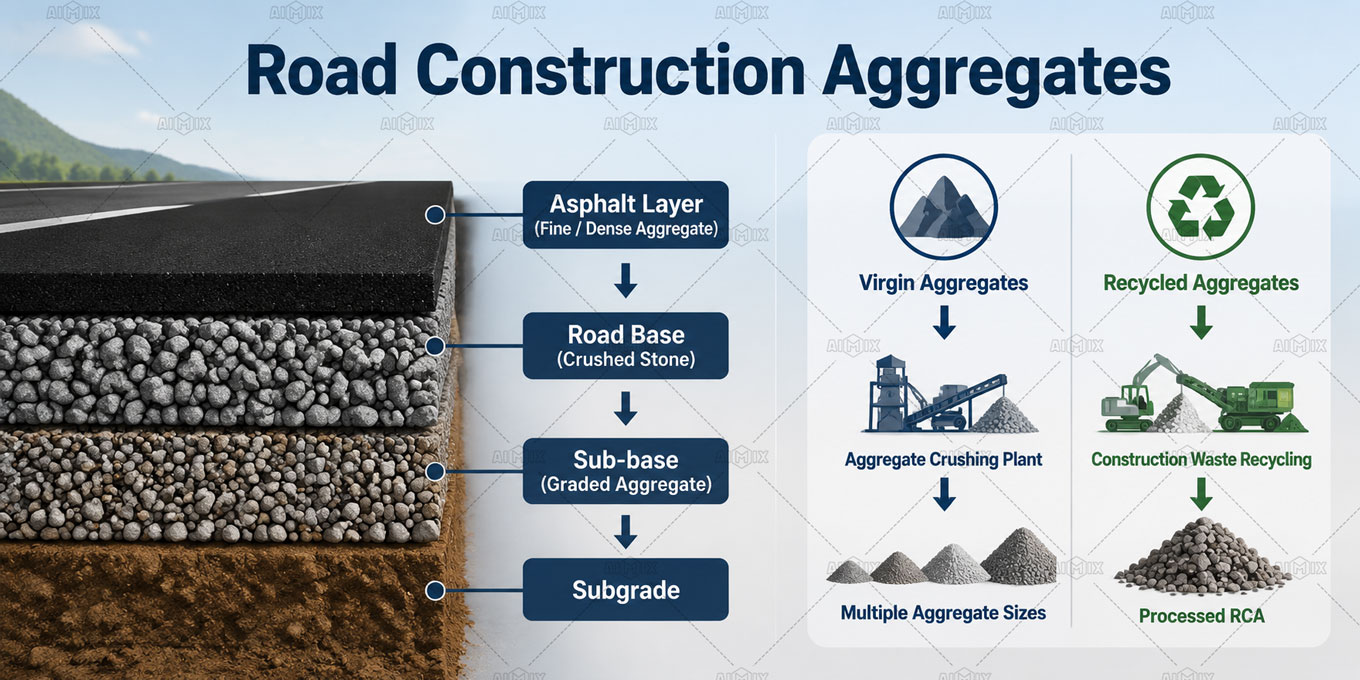 Road Construction Aggregates for Pavement Layers