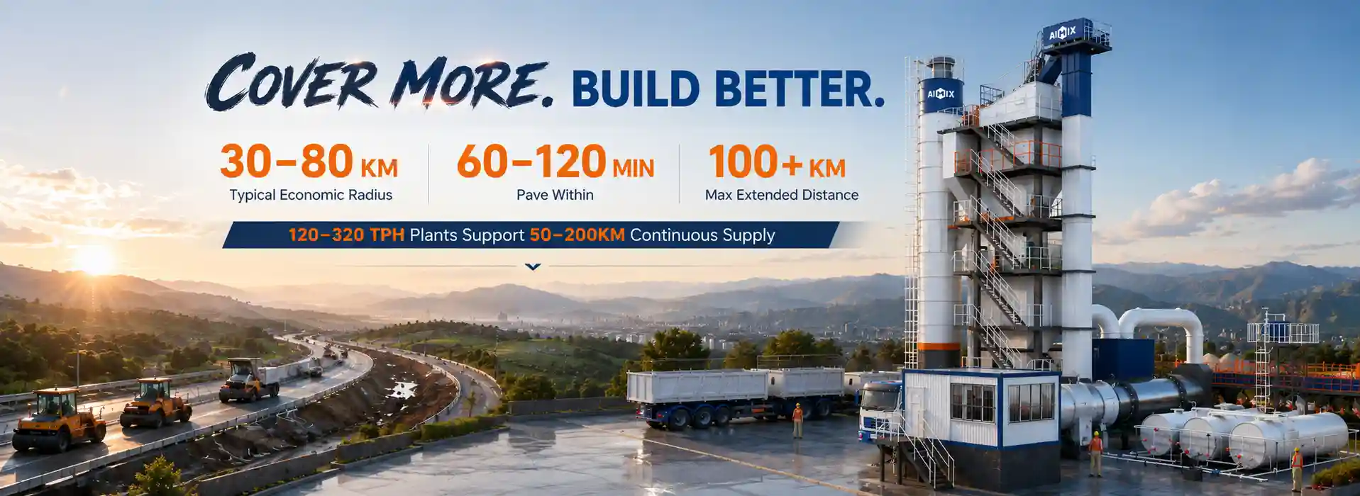 Service Radius of an Asphalt Plant for Road Construction Projects
