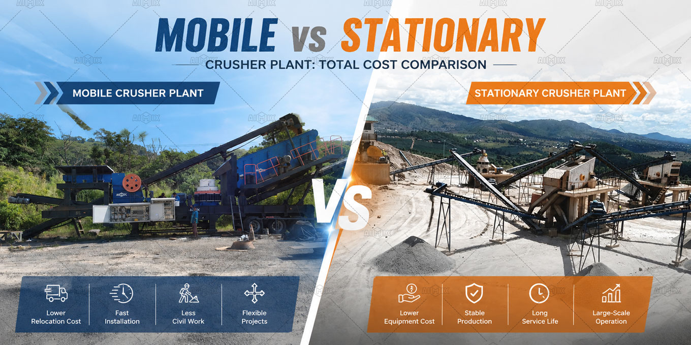 mobile crusher plant VS stationary crusher plant - cost comparasion