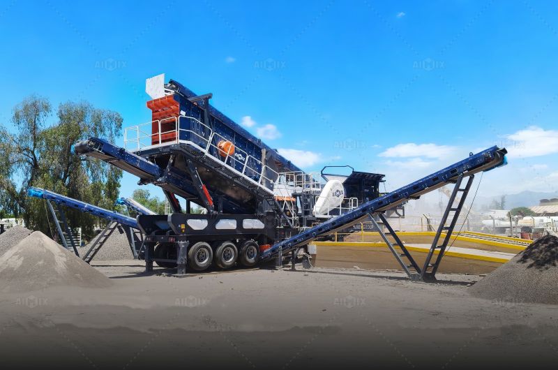 mobile crushing and screening plant