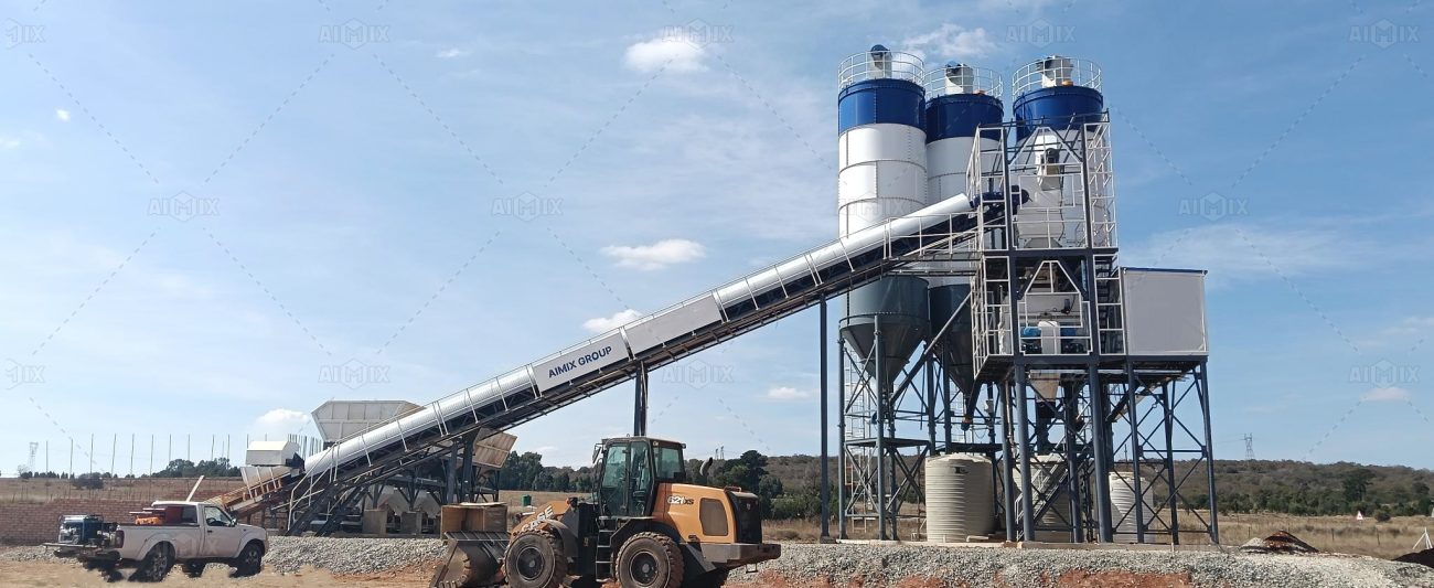 select the AJ90 batching plant for the construction project in South Africa