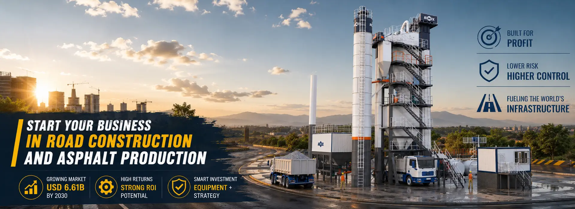 what are the initial steps to start an asphalt plant business