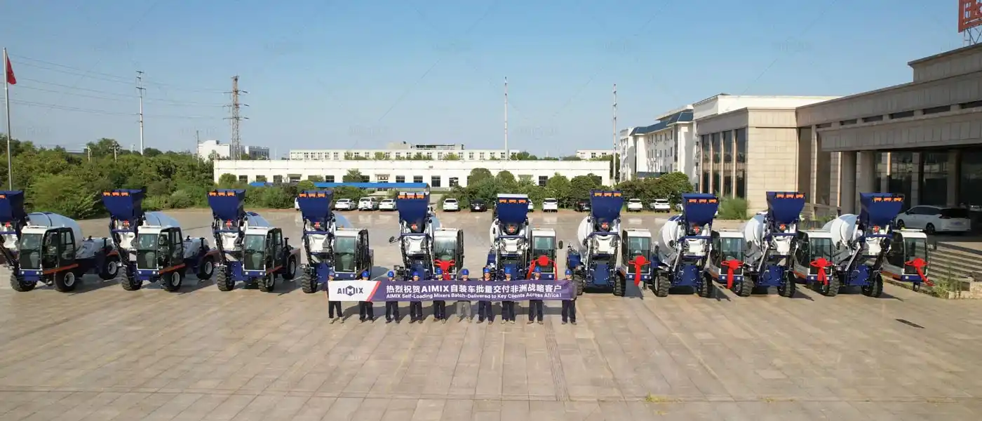 10 Sets Self Loading Mobile Concrete Mixers Delivered to African customers