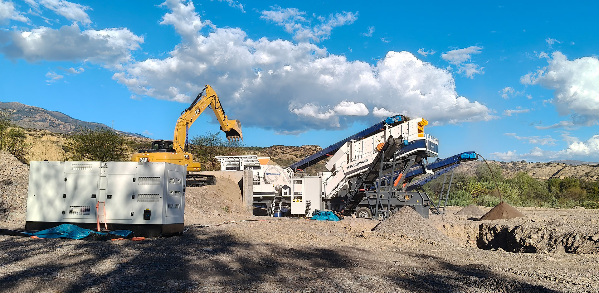 100 tph mobile crushing plant for aggregate production in peru