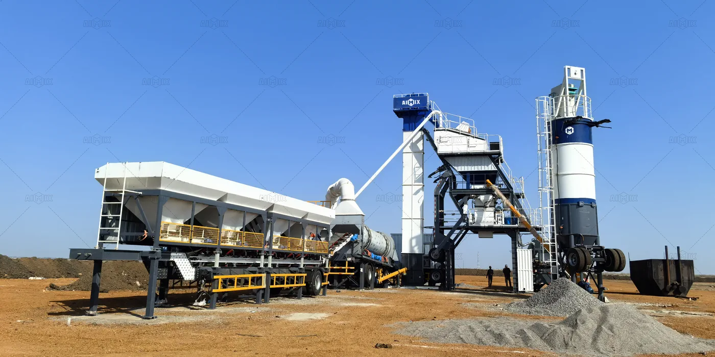 100TPH portable asphalt batching plant for road in Sudan
